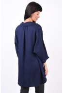 Women Blouse Selected Slfbelinda-Lula 3/4 Long Maritime Blue